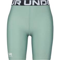 Under Armour Dame Shorts Under Armour Women's 8 Inch Short Leggings - Silica Green/White