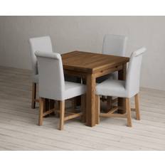 Dining Sets Oak Furniture Superstore Extending Buxton 90cm Rustic Solid Table Dining Set