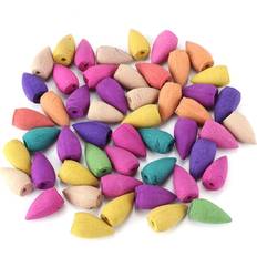 Tooarts 50 Pcs Household Natural Backflow Incense Fragrant Reflux Aromatherapy Cones Candlestick, Candle & Home Fragrance