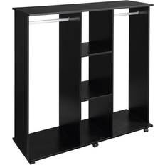 Homcom Guardaroba 5 Ripiani con Ruote e Barre 120 x 40 x 128 cm Armadio