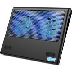 Computer Cooling Tecknet Laptop Cooling Pad 12-16 in 2 Ultra Quiet Fans