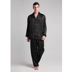 Nylon Pyjamas LilySilk Silk Pyjamas For Men - Black