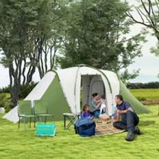 White Tents OutSunny Alfresco 4-6 Man Camping Tent with 2 Bedroom and Living Area