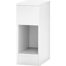 Homcom Bord Homcom Tunn Sidobord Med Låda Och Fack Vit 20 x 30 x 50 cm Sängbord
