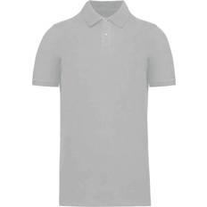 Mens Pique Organic Polo Shirt - Snow Grey