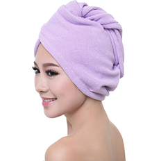 Purple Hair Wrap Towels HOD Home Quick Microfibre Magic Hair Drying Towel Hat Purple