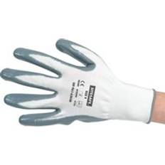 White Work Gloves Sitesafe Flat Palm-Side Coated Gloves - Grey/White