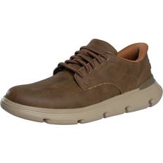 Skechers Men's Slip-Ins Garza Leather Trainers - Grey