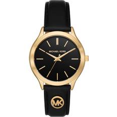 Michael Kors Bracelet De Montre MK7482 Cuir Noir 18mm