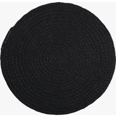 Hemtex Dukar & Tygservetter Hemtex Jute Svart Ø38 cm Bordstablett Svart