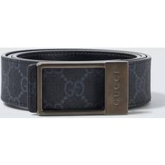 Gucci GG Canvas Reversible Leather Belt - Blue