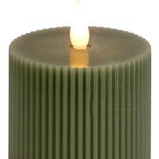 LED Candles Georgetown 9 in Real Motion Flameless 9 in Green LED Candle