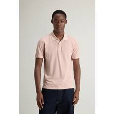 Woolrich Garment-Dyed Mackinack Polo in Stretch Cotton Piquet - Pink
