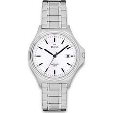 INEX Herr Armbandsur INEX Mens 39.5mm A76227-1S4I Silver Quartz Herrklocka