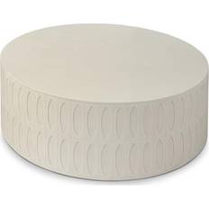 Outdoor Coffee Tables Four Hands Outdoor Thayer White Round Concrete Coffee Table