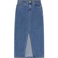 Ensfarvet Nederdele Børnetøj Kids Only Kogsiri Front Slit Skirt Dnm Gua - Blue Denim