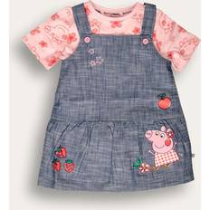 Brand Threads Peppa Pig Cotton Pinafore Dress - Pink/Blue
