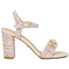 Heels & Pumps Dune London Mention Boucle Floral Block Heels - Pink