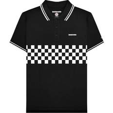 Lambretta Mens SS25 Two Tone Tipped Polo Shirt - Black/White