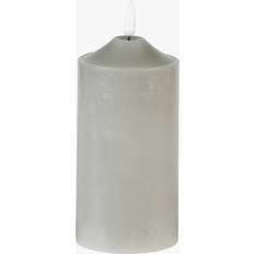 Gråa LED-ljus Hemtex Alora Led-blockljus Grå 7,5x7,5x15 cm LED-ljus