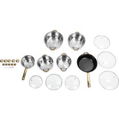 Tomtop Jms Stainless Steel Rustproof Stick Cookware Set with lid