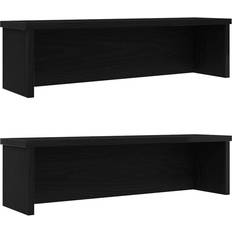 vidaXL Køkkenreoler Kan Stables 2 Stk 60x15x16 cm Sort Væghylde