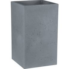 Geli Blomkruka Cube High Plast 28x28x48cm Betonggrå