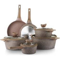 Utensili da cucina KASANOVA Antiaderente 0 Grassi 10 Pezzi Set di pentole con coperchio