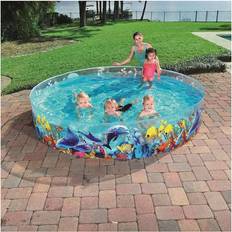 Piscine Gonfiabili Piscinetta Rigida Pvc Per Bambini 3 Anni+ Fantasia Marina 244x46cm