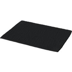Kina Black Rectangular Bath Mat 70 cm 50 cm