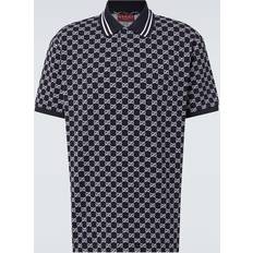 Gucci GG Piquet Jacquard Polo Shirt - Blue