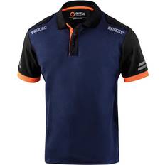Tech Polo Shirt - Navy Blue/Fluro Orange