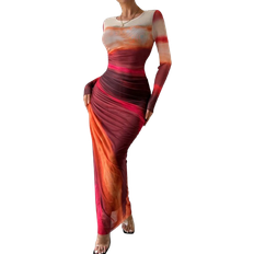 Shein Womens Gradient Pleated Dress