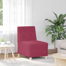 Röda - Sammet Fåtöljer vidaXL Soffstol Vinröd 55 cm Sammet Fåtölj