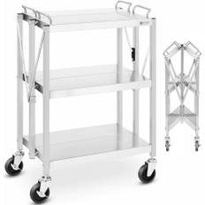 Hpa Serveringsvagn Hopfällbar Stål 400 x 580 mm Rullbord