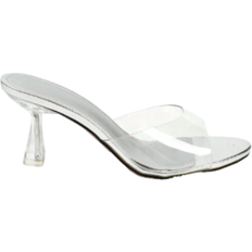 Transparent - Women Heeled Sandals Shein New Arrival Womens European And American Trendy British Style Fashionable French Sexy Round Toe Comfortable And Simple Transparent PC Heels With Color