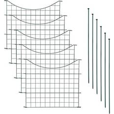 Zaun-Sets Estexo Teichzaun Set mit 5 Zaunelementen und 6 Befestigungsstäben 5 Zaunelemente grün