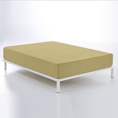 Bruna Underlakan Alexandra House Living Fitted 150 x 190/200 cm Light Brown Bed Sheet Brown