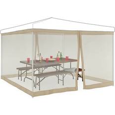 Relaxdays Moustiquaire Pour Pergola 3 x 3 m 12 m Beige
