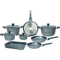 Utensili da cucina Tognana Batteria 12 Pezzi in Alluminio Grigio Set di pentole