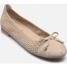 Caprice Lågskor Caprice Perforerad Ballerina Mocka - Sand Suede