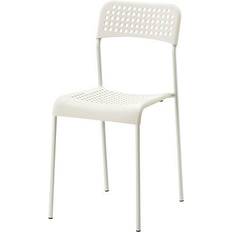 IKEA Chairs IKEA Adde Stackable Plastic Steel Frame White Chair