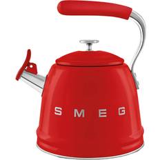 Röd smeg vattenkokare Smeg 50's Style WKF01RD Whistling Hob Kettle