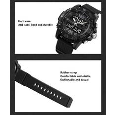 Men Analog Digital Chronograph Watch Water Resistant 1/24 Hour Format StopWA DTS