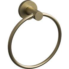 Gold Towel Rings Rothley Satin Brass Round Towel Ring 155mm Gold 16.5 x 5.5 x 19cm
