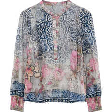 Gustav Overdele Gustav Neomi Bluse - Rose Flower/Navy Print