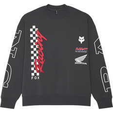 Fox L Jumpers Fox Honda Oversized Pullover Crew Sweatshirt - Dark Shadow