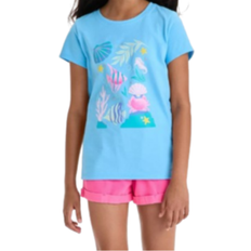 Cat & Jack Girls' Short Sleeve Underwater Graphic T-Shirt Sky Blue