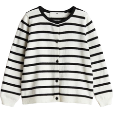 H&M Girls Black Fine-knit cotton cardigan 1½-2Y