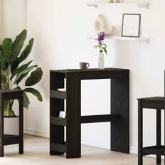 Oaks Bar Tables vidaXL with Racks Black Oak 90 x 40 x 103.5 cm Bar Table